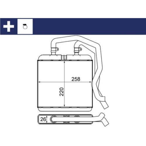 MAHLE W&auml;rmetauscher, Innenraumheizung BEHR AH 12 000S