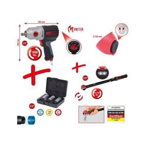 Reifen-/R&auml;der Aktionspaket 515.1210, 6-tlg KS TOOLS 515.2025