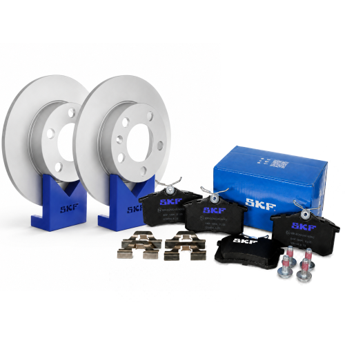 SKF Bremsensatz Bremsenset 2x Bremsscheiben+1x Bremsbelagsatz Hinten Hinterachse