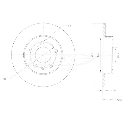 TOMEX Brakes Bremsscheibe TX 70-06