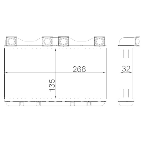 MAHLE Wärmetauscher, Innenraumheizung BEHR AH 136 000S