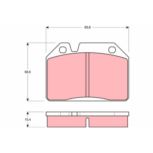 TRW Bremsbelagsatz, Scheibenbremse