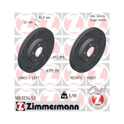 ZIMMERMANN Bremsscheibe BLACK Z 100.1234.53