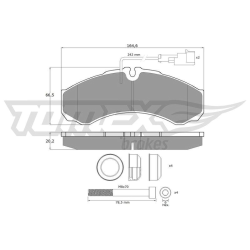 TOMEX Brakes Bremsbelagsatz, Scheibenbremse TX 11-112
