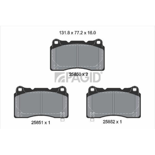 PAGID Bremsbelagsatz, Scheibenbremse T2779N
