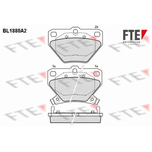 FTE Bremsbelagsatz, Scheibenbremse 9010465