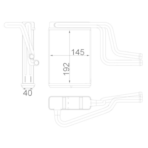 MAHLE W&auml;rmetauscher, Innenraumheizung BEHR AH 146 000S