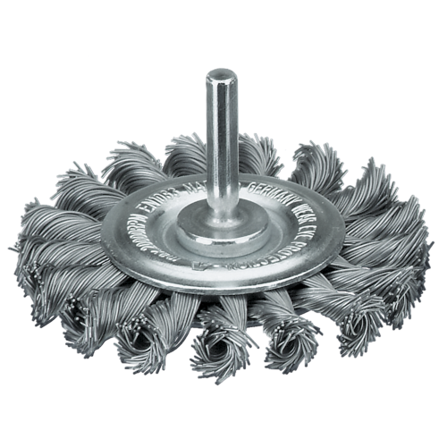 Zopf-Rundb&uuml;rste mit 18 Z&ouml;pfen, 75 mm Durchmesser, Schaft mit 6 mm Durchmesser