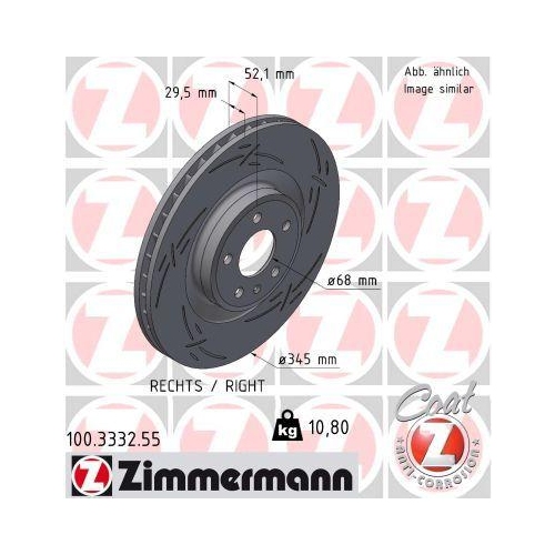 ZIMMERMANN Bremsscheibe BLACK Z 100.3332.55