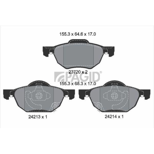 PAGID Bremsbelagsatz, Scheibenbremse T1397N