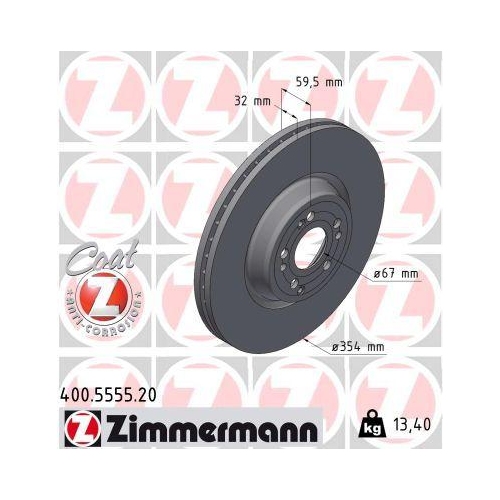 ZIMMERMANN Bremsscheibe COAT Z 400.5555.20