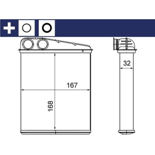 MAHLE W&auml;rmetauscher, Innenraumheizung BEHR AH 16 000S