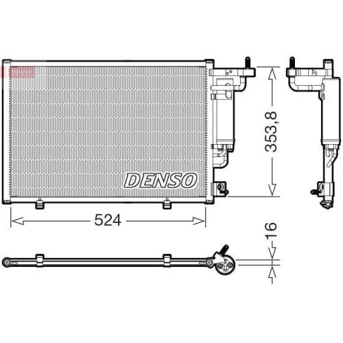 DENSO Kondensator, Klimaanlage DCN10059