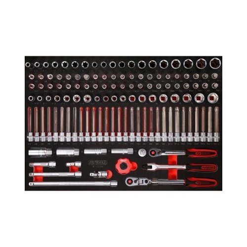 3/8 Zoll Steckschl&uuml;ssel-Satz in Schaumstoffeinlage, 124-tlg KS TOOLS 811.0124