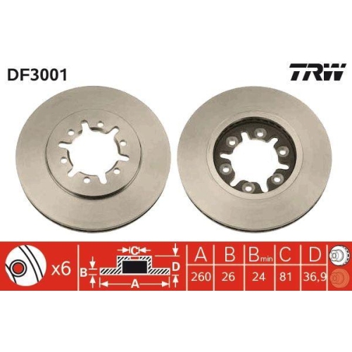 TRW Bremsscheibe DF3001