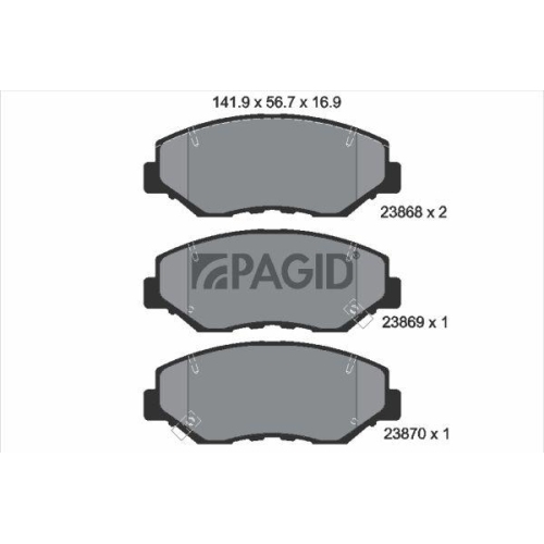 PAGID Bremsbelagsatz, Scheibenbremse T1333N