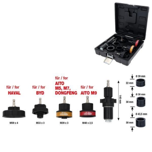 KS TOOLS Adapter, K&uuml;hlsystemdruckpr&uuml;fset 150.2330
