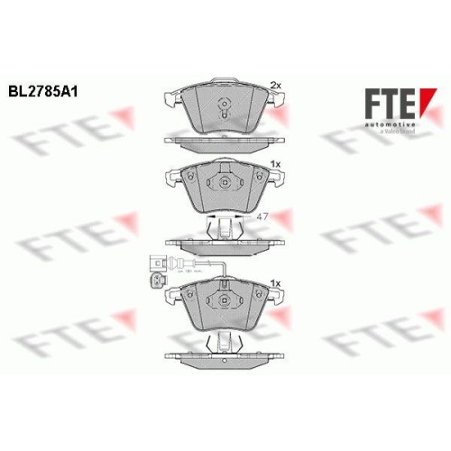 FTE Bremsbelagsatz, Scheibenbremse 9010980
