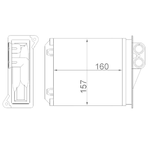 MAHLE Wärmetauscher, Innenraumheizung BEHR AH 168 000S
