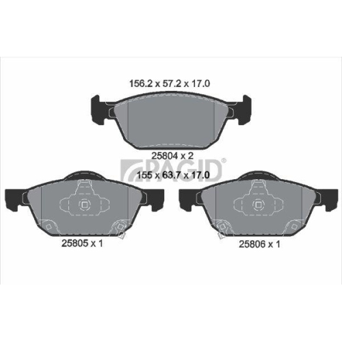 PAGID Bremsbelagsatz, Scheibenbremse T2319N