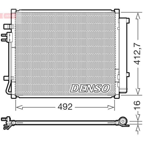 DENSO Kondensator, Klimaanlage DCN43015