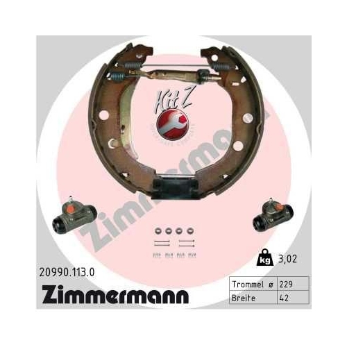 ZIMMERMANN Bremsbackensatz KIT Z 20990.113.0