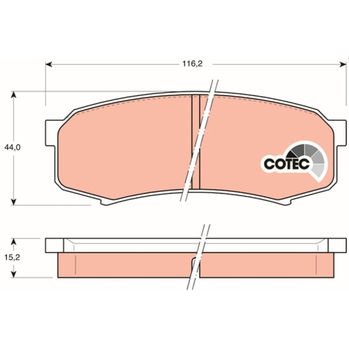 TRW Bremsbelagsatz, Scheibenbremse COTEC GDB1182