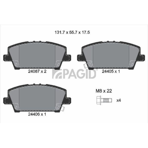 PAGID Bremsbelagsatz, Scheibenbremse T1586N