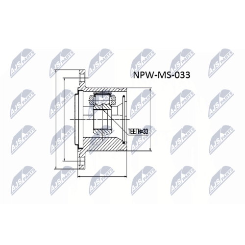 NTY Gelenksatz, Antriebswelle NPW-MS-033