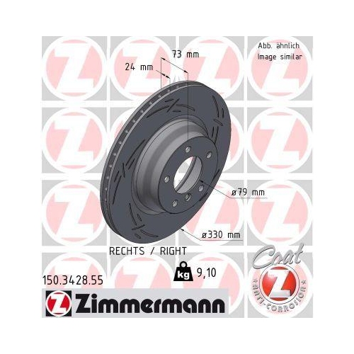 ZIMMERMANN Bremsscheibe BLACK Z 150.3428.55