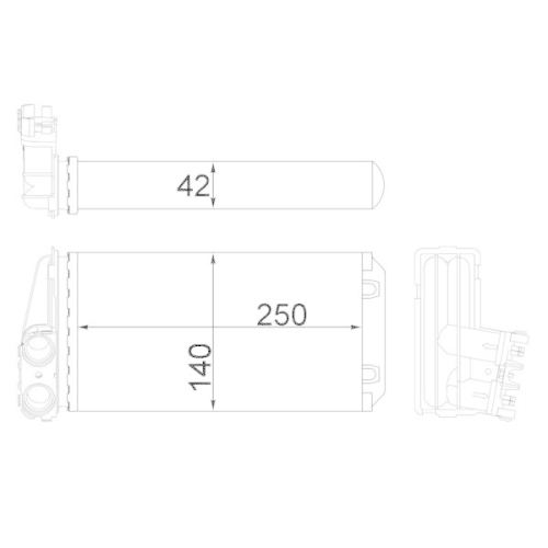 MAHLE W&auml;rmetauscher, Innenraumheizung BEHR AH 186 000S