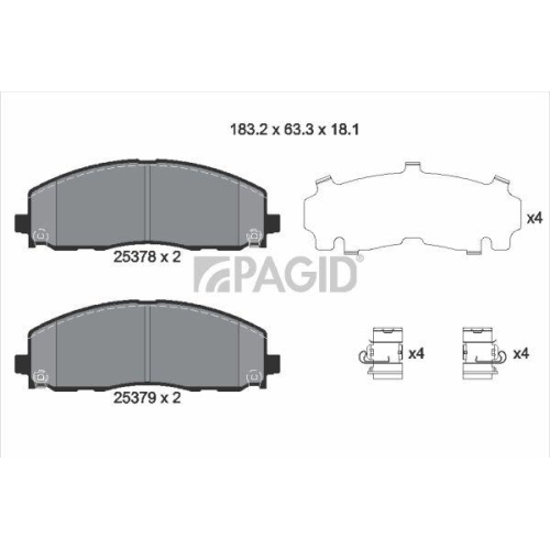 PAGID Bremsbelagsatz, Scheibenbremse T3144N