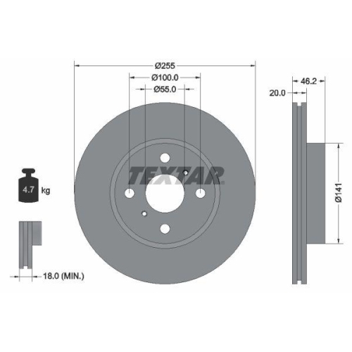 TEXTAR Bremsscheibe 92199900