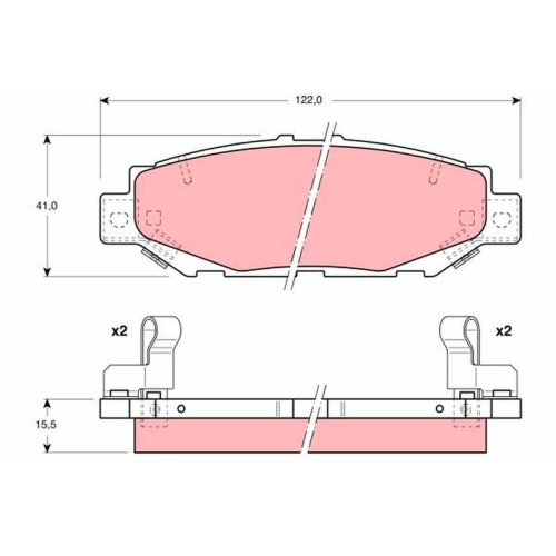 TRW Bremsbelagsatz, Scheibenbremse GDB1185