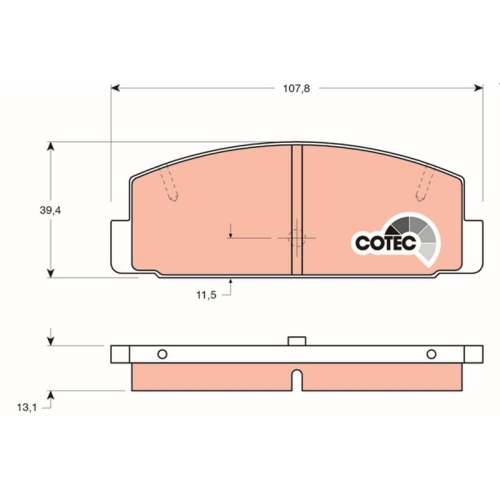 TRW Bremsbelagsatz, Scheibenbremse COTEC GDB3088