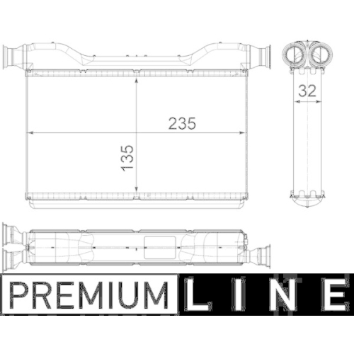 MAHLE Wärmetauscher, Innenraumheizung BEHR *** PREMIUM LINE *** AH 189 000P