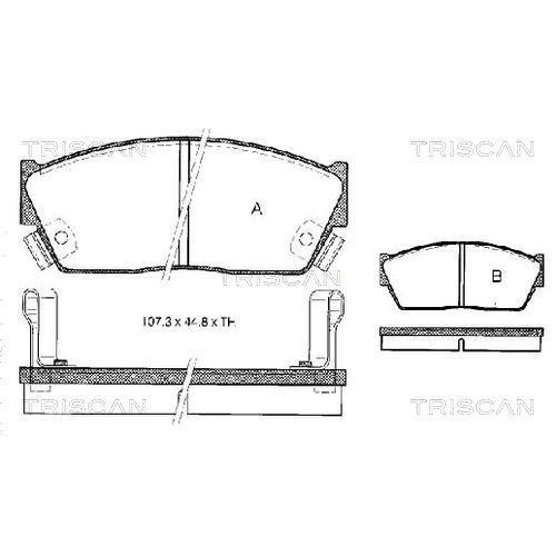 TRISCAN Bremsbelagsatz, Scheibenbremse