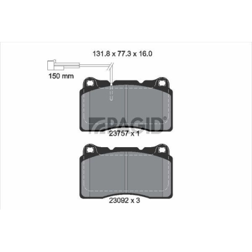 PAGID Bremsbelagsatz, Scheibenbremse T1883N