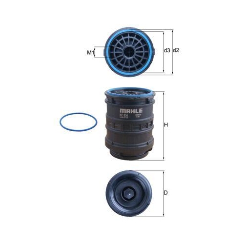MAHLE Kraftstofffilter CleanLine KC 634D