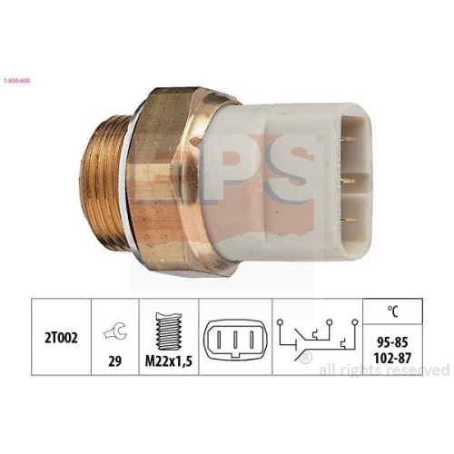 EPS Temperaturschalter, K&uuml;hlerl&uuml;fter Made in Italy - OE Equivalent 1.850.605