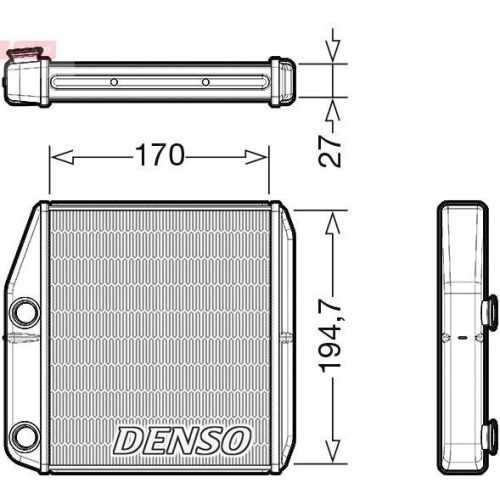 DENSO W&auml;rmetauscher, Innenraumheizung DRR09101