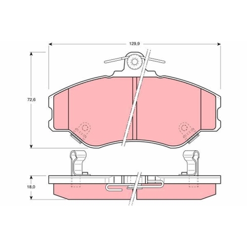 TRW Bremsbelagsatz, Scheibenbremse GDB3089