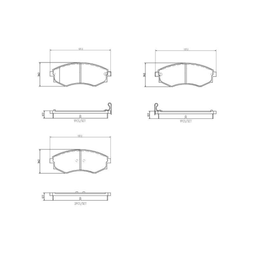 BREMBO Bremsbelagsatz, Scheibenbremse PRIME LINE P 30 097