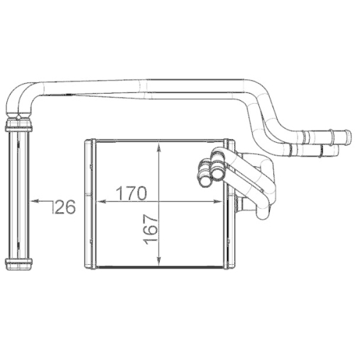 MAHLE W&auml;rmetauscher, Innenraumheizung BEHR AH 198 000S