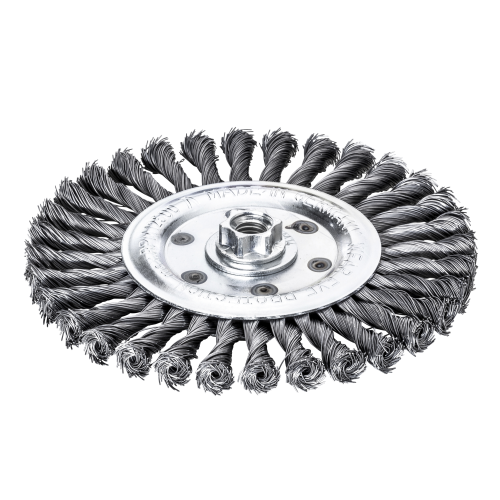 Zopf-Rundb&uuml;rste ZR Drm 115 x 14 mm 1 rhg. x 20 Z Blume links Stahldraht LESSMANN