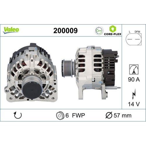 VALEO Generator VALEO CORE-FLEX 200009