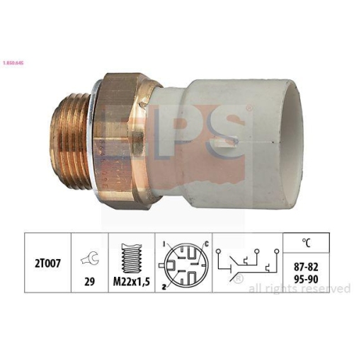 EPS Temperaturschalter, K&uuml;hlerl&uuml;fter Made in Italy - OE Equivalent 1.850.645