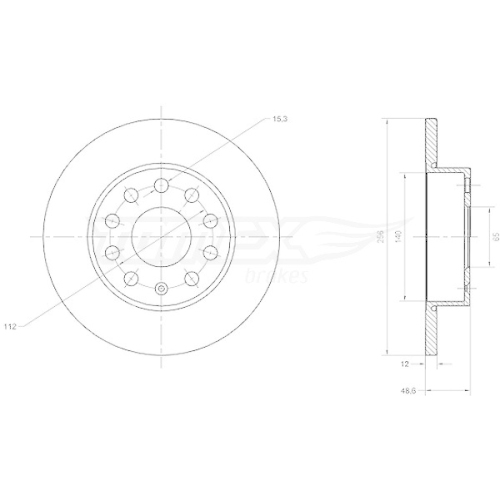 TOMEX Brakes Bremsscheibe TX 70-79