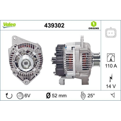 VALEO Generator VALEO ORIGINS - NEW O.E. TECHNOLOGIE 439302