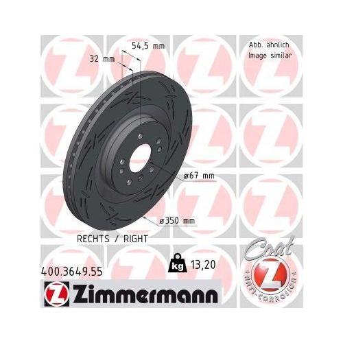 ZIMMERMANN Bremsscheibe BLACK Z 400.3649.55